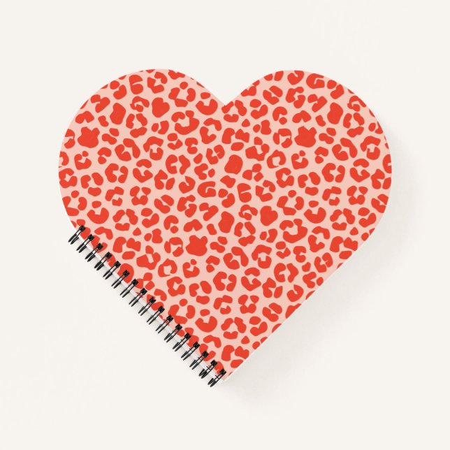 Cuaderno Patrón de impresión de chita rojo (Anverso)