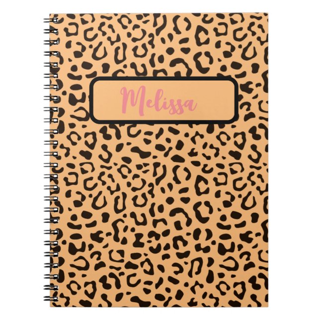 Cuaderno Patrón de impresión de leopardo (Frente)
