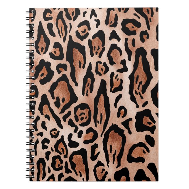 Cuaderno Patrón de impresión de leopardo (Frente)