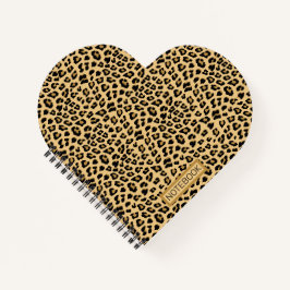 Cuaderno Patrón de impresión de leopardo personalizado