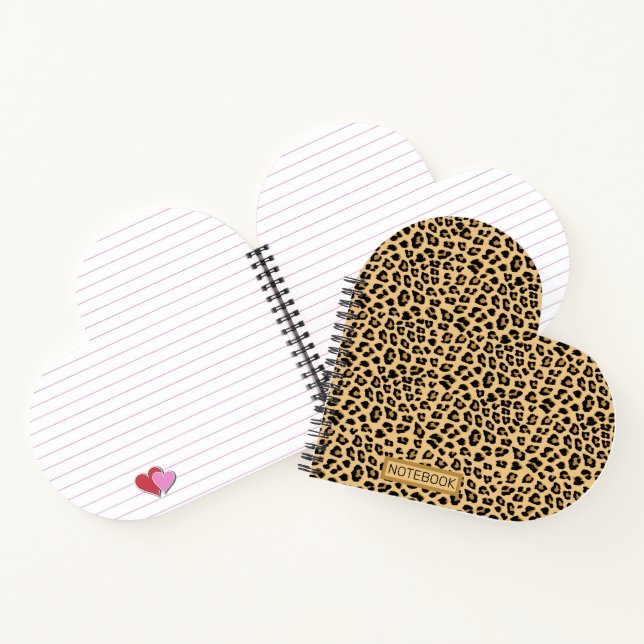 Cuaderno Patrón de impresión de leopardo personalizado (Interior)