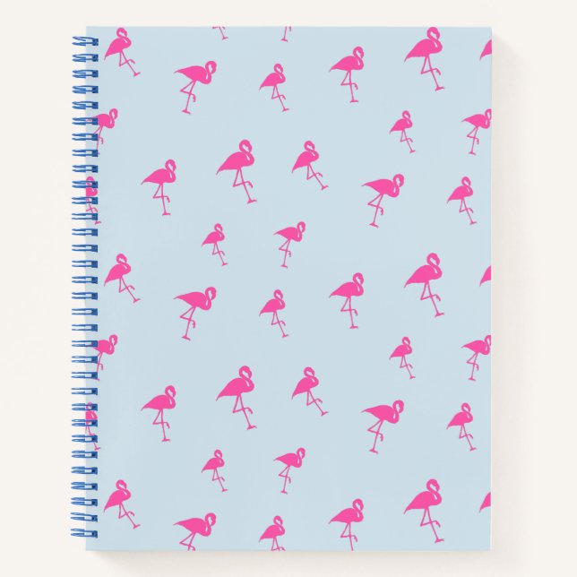 Cuaderno Patrón de impresión de playa de verano Flamingo ro (Anverso)
