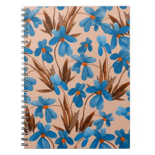 Cuaderno Patrón de impresión de verano floral acuarela