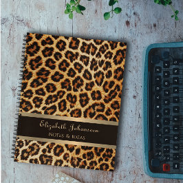 Cuaderno Patrón de impresión Leopardo Banda de Relieve meta