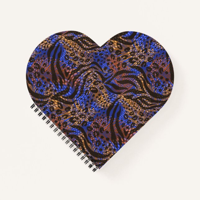 Cuaderno Patrón de impresión lujoso Leopard y Zebra (Anverso)