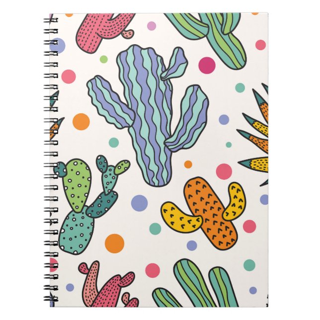 Cuaderno Patrón de infiltración de cactus (Frente)