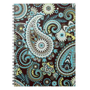 Cuaderno Patrón de infiltración de madera de Paisley Orient