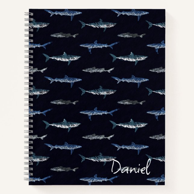 Cuaderno Patrón de Invasión de Tiburones (Anverso)
