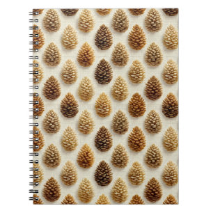 Cuaderno Patrón de invierno Pinecone clásico