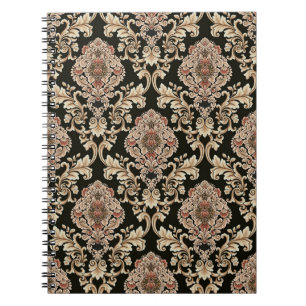 Cuaderno patrón de jacquard de damasco clásico con abstract