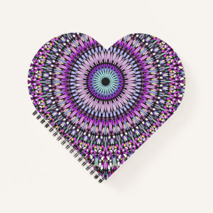 Cuaderno Patrón de Kaleidoscopio azul púrpura Mandala-43214