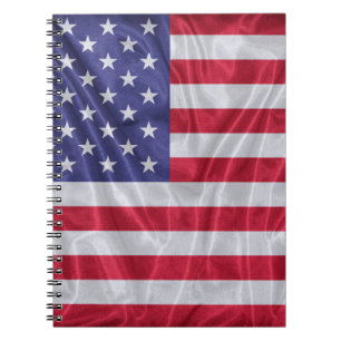 Cuaderno Patrón de la bandera de los Estados Unidos sobre l