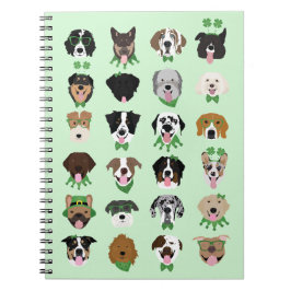Cuaderno Patrón de la cara del perro de St Patricks