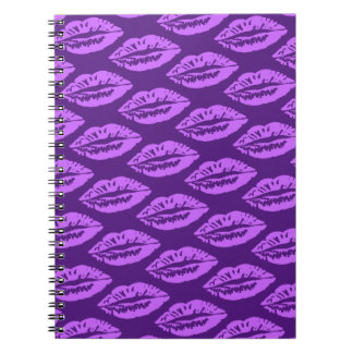 Cuaderno Patrón de Labios Morados