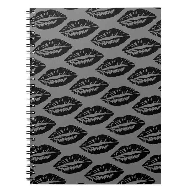 Cuaderno Patrón de Labios Negros (Frente)