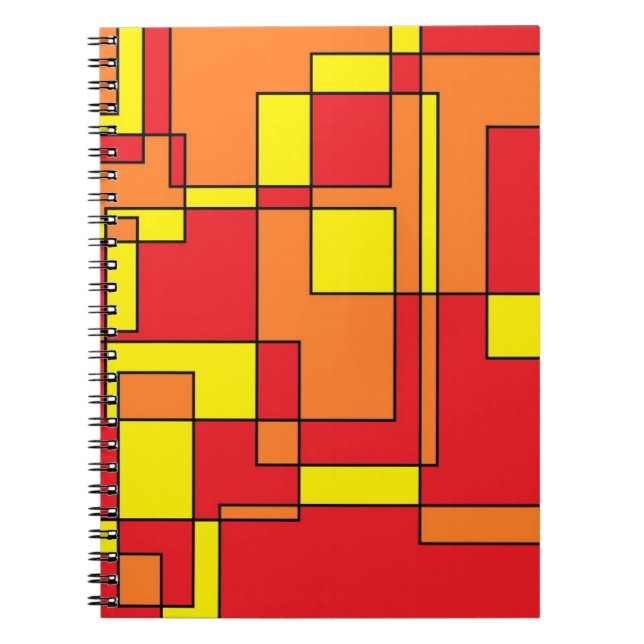 Cuaderno Patrón de ladrillo abstracto (Frente)
