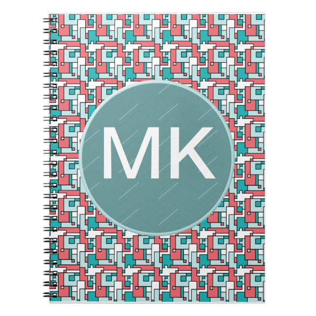 Cuaderno Patrón de ladrillo retro (Frente)