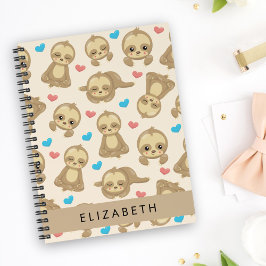 Cuaderno Patrón De Lemas, Lemas Cutas, Corazones, Su Nombre