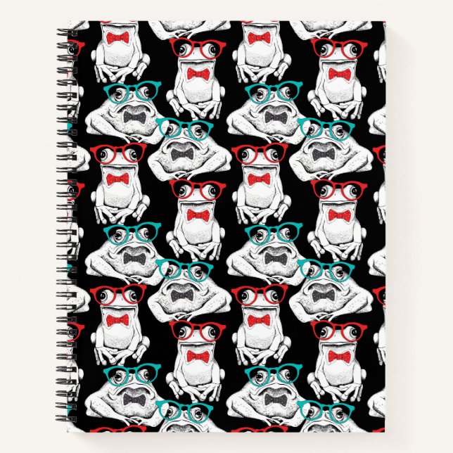 Cuaderno Patrón de lentes de rana (Anverso)