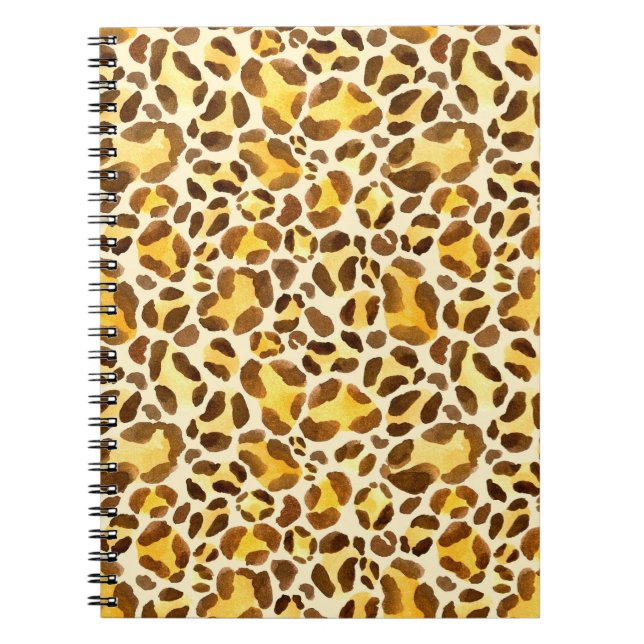 Cuaderno Patrón de leopardo acuático sin foco (Frente)