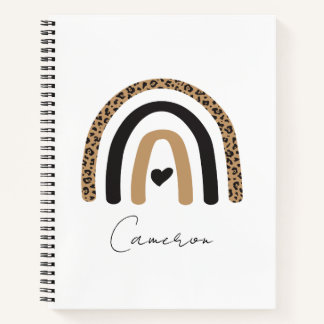 Cuaderno Patrón de leopardo arco iris