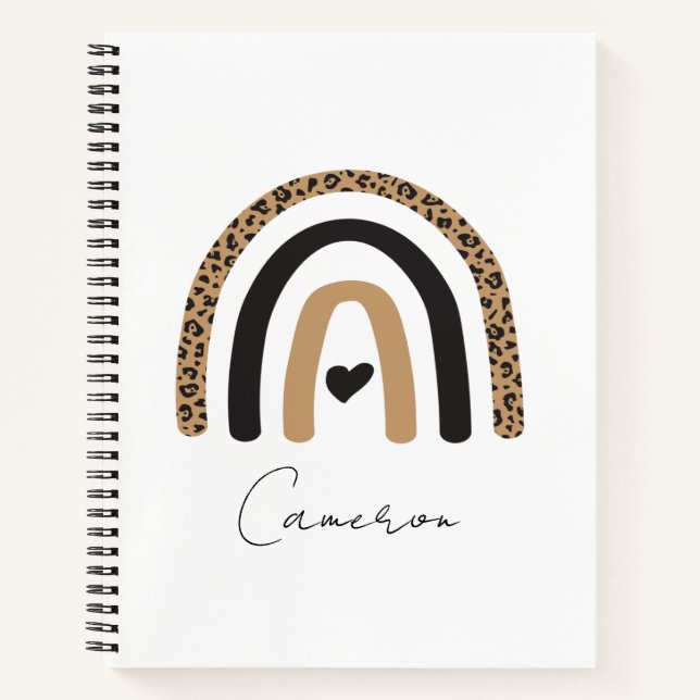 Cuaderno Patrón de leopardo arco iris (Anverso)