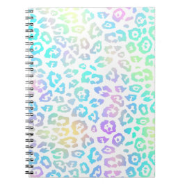 Cuaderno Patrón de leopardo del arcoiris Pastel