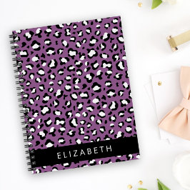 Cuaderno Patrón de leopardo, puntos, leopardo morado, tu no