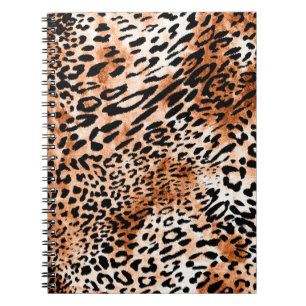 Cuaderno Patrón de leopardo sin foco, huella animal african