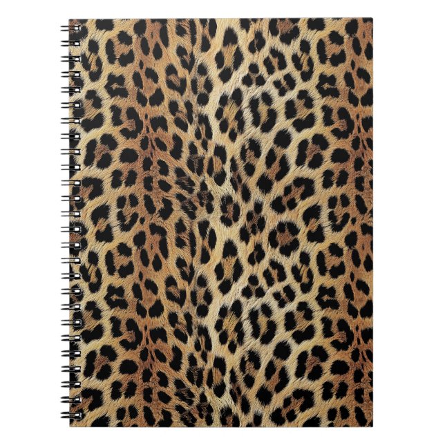 Cuaderno Patrón de leopardo, tigre, piel de leopardo, de mo (Frente)