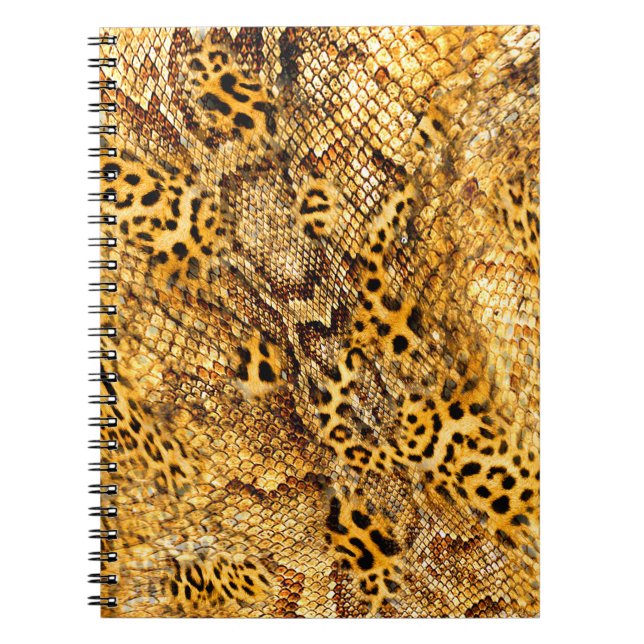 Cuaderno Patrón de leopardo y serpiente (Frente)