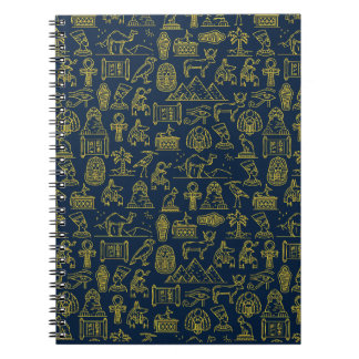 Cuaderno patrón de letras del antiguo Egipto se repite