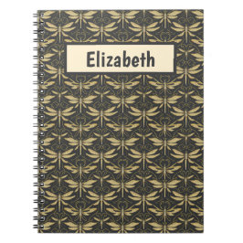 Cuaderno Patrón de libélula ventilado personalizado