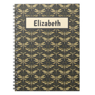 Cuaderno Patrón de libélula ventilado personalizado