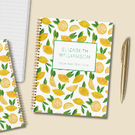 Cuaderno Patrón de limón de frutas cítricas de verano
