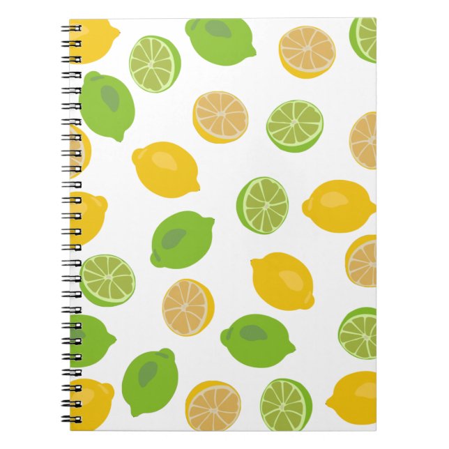 Cuaderno Patrón de limón y limón (Frente)