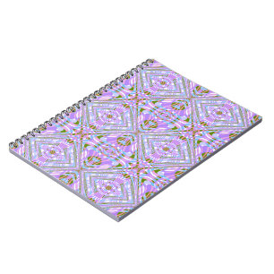 Cuaderno Patrón de línea abstracta trippy Arte geométrico