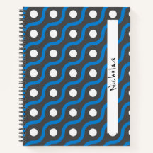 Patrón de línea curvada azul en gris