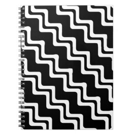 Cuaderno Patrón de línea de doble color Zig Zag diagonal