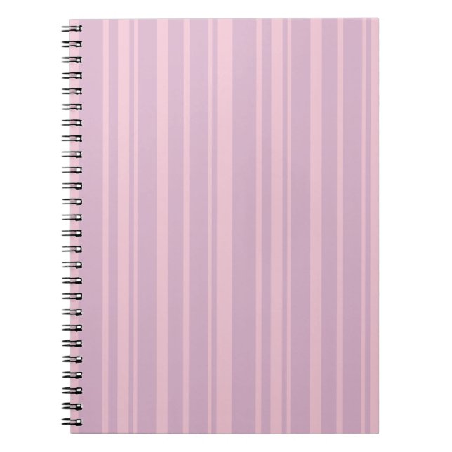 Cuaderno Patrón de Línea Púrpura y Rosa (Frente)