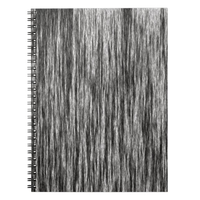 Cuaderno Patrón de líneas abstractas de color negro minimal (Frente)