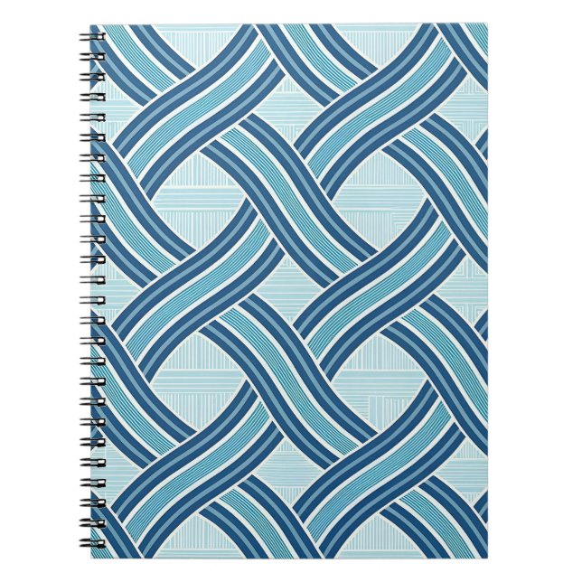 Cuaderno Patrón de líneas azules (Frente)