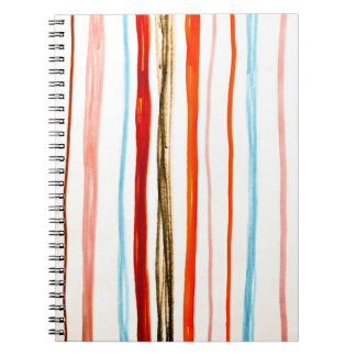 Cuaderno Patrón de líneas rojas. Ilustracion de trazo horiz