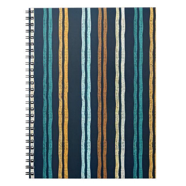 Cuaderno patrón de líneas verticales abstractas (Frente)