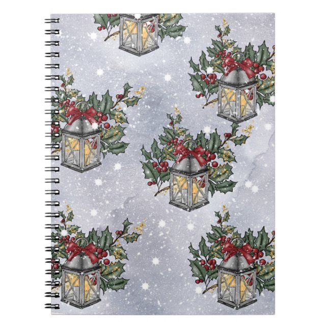 Cuaderno Patrón de linternas advenidas de navidades (Frente)