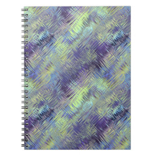 Cuaderno Patrón de líquido azul tanzano