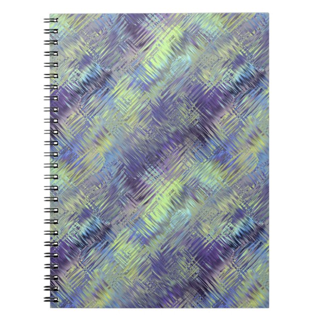 Cuaderno Patrón de líquido azul tanzano (Frente)