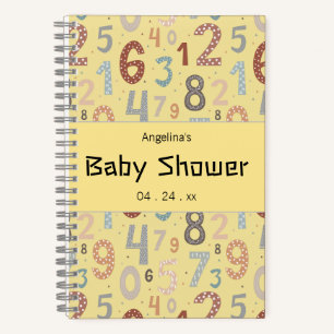 Cuaderno Patrón de lista de regalo de número colorido