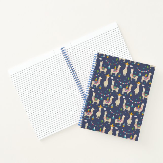 Cuaderno Patrón de Llama de Celebración (Interior)