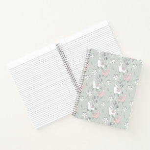 Cuaderno Patrón de Llama Pastel